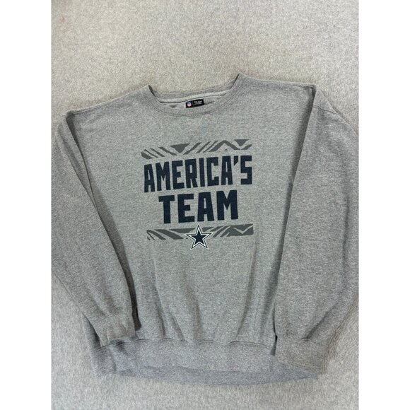 Dallas Cowboys‎ AMERICAS TEAM NFL Football Crew Sweatshirt (Men's XL) Gray - Picture 1 of 11